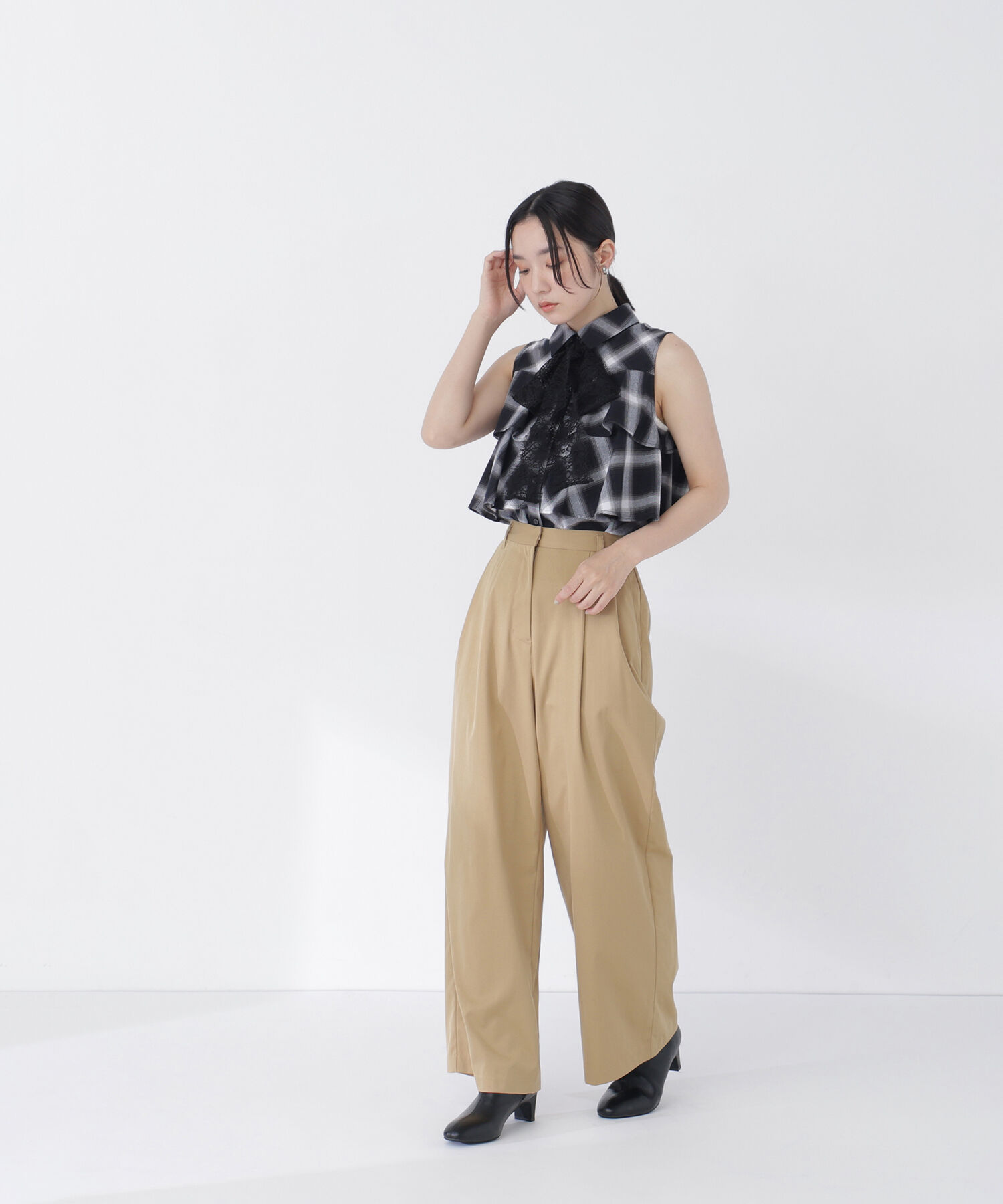  「ツータックワイドパンツ」|その他|