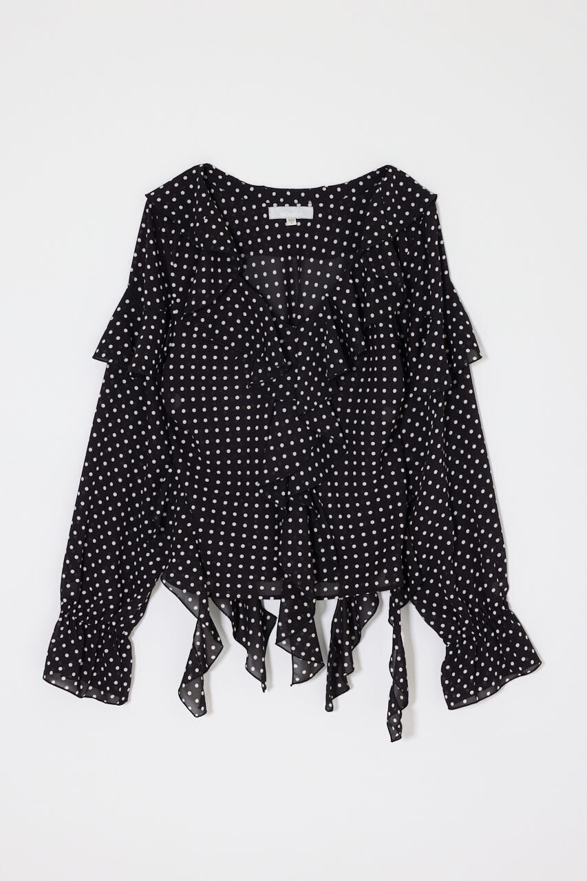 MOUSSY「CHIFFON RUFFLE  ブラウス」|シャツ・ブラウス|
