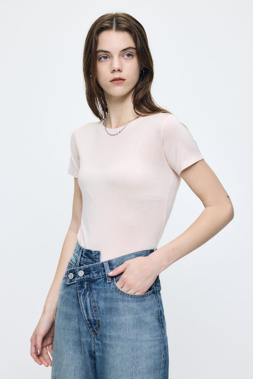 MOUSSY「SHEER BASIC TEE」|Tシャツ・カットソー|