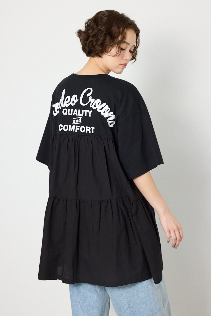 RODEO CROWNS「バックティアードコンビチュニックワンピース」|ワンピース|
