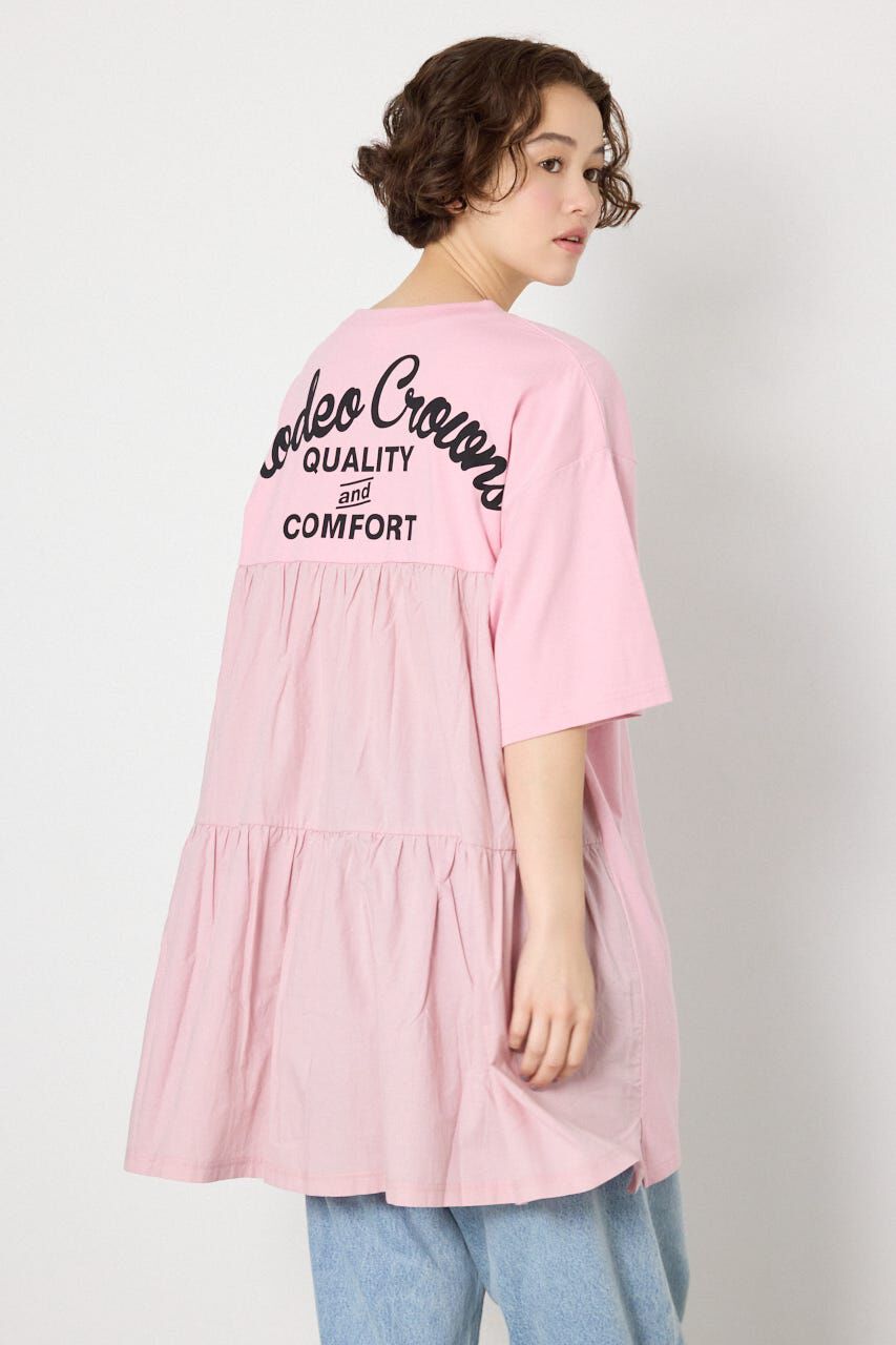 RODEO CROWNS「バックティアードコンビチュニックワンピース」|ワンピース|L/PNK1