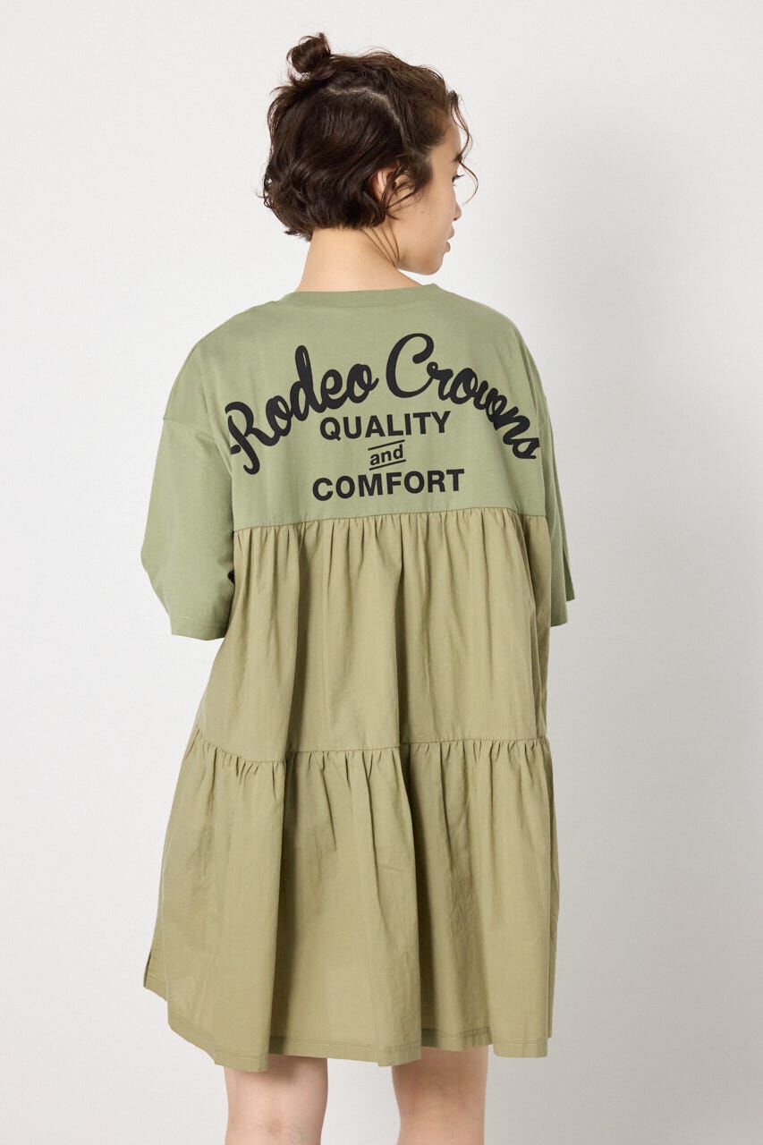 RODEO CROWNS「バックティアードコンビチュニックワンピース」|ワンピース|