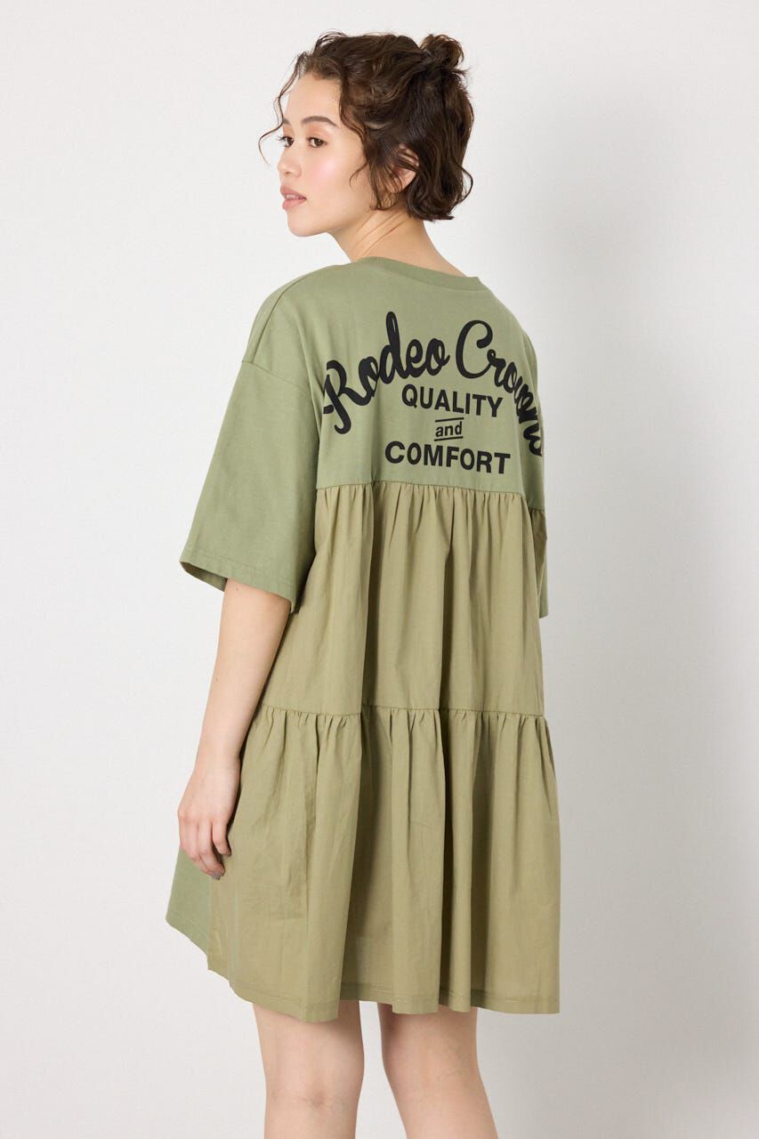 RODEO CROWNS「バックティアードコンビチュニックワンピース」|ワンピース|
