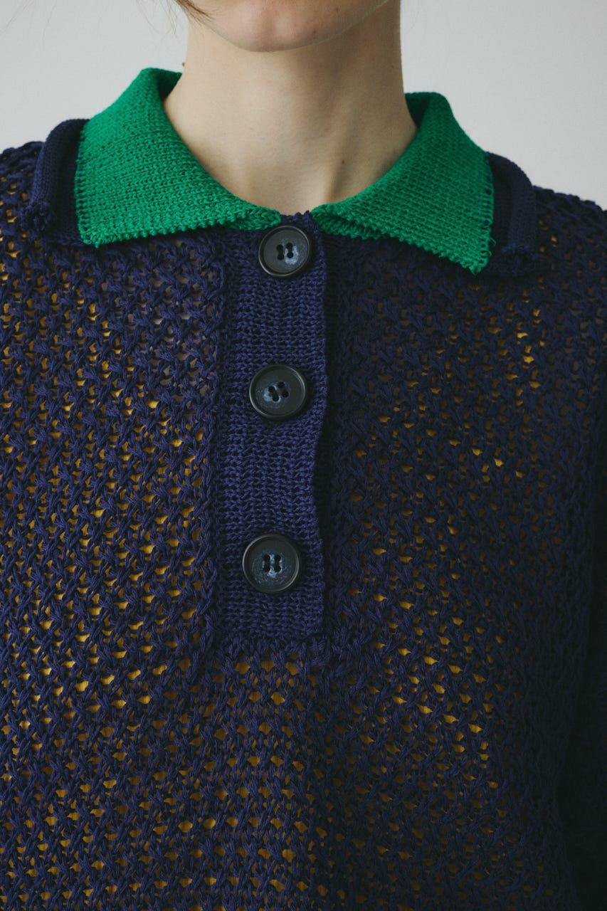 HeRIN.CYE「Mesh knit pull over」|ニット・セーター|