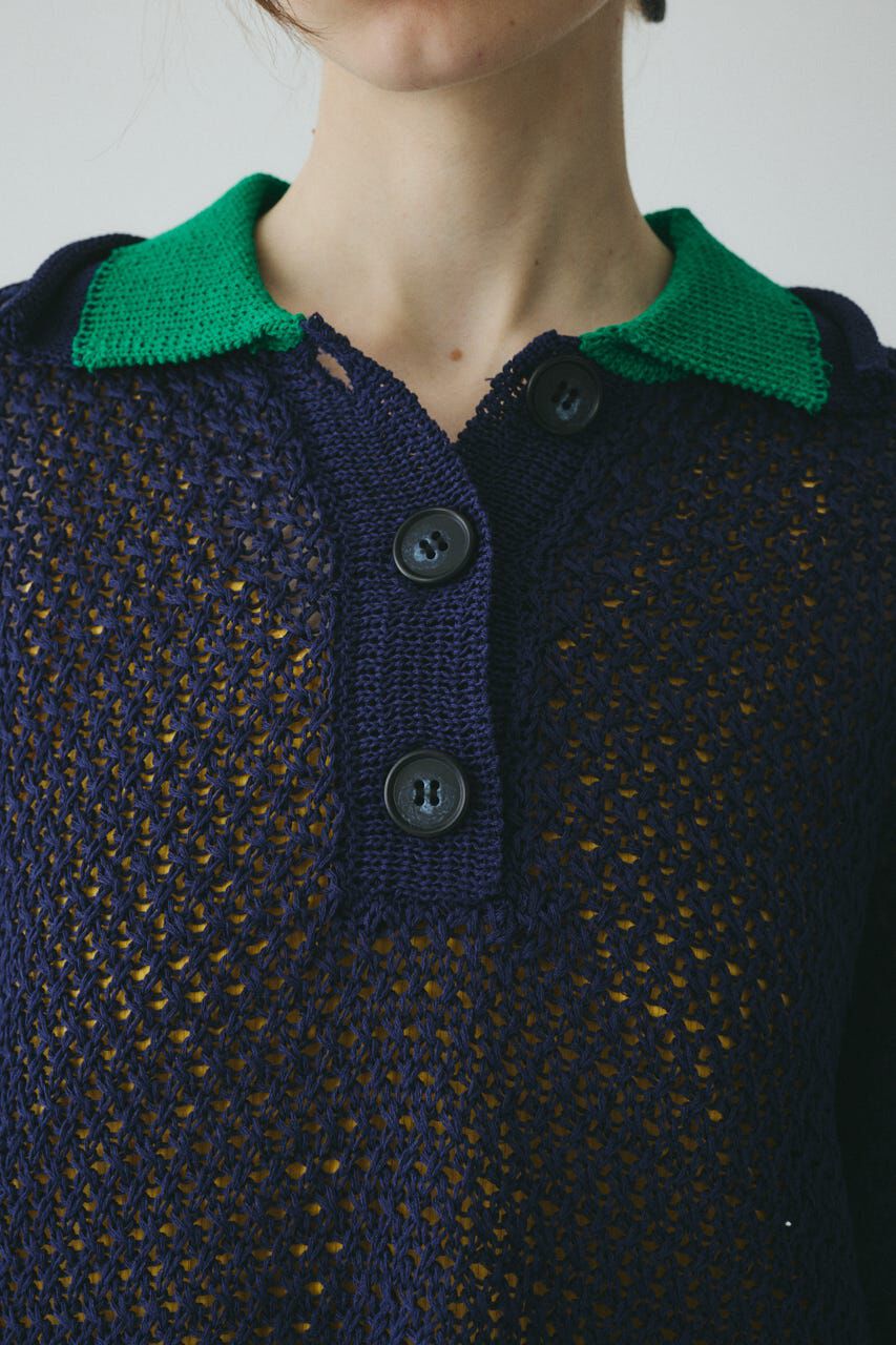 HeRIN.CYE「Mesh knit pull over」|ニット・セーター|