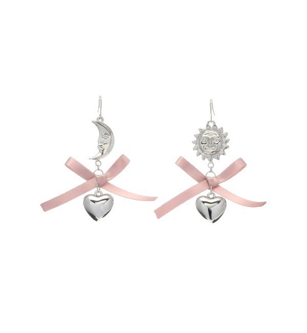 EVRIS「SUNNY MOTIF RIBBON ピアス」|ピアス|シルバー
