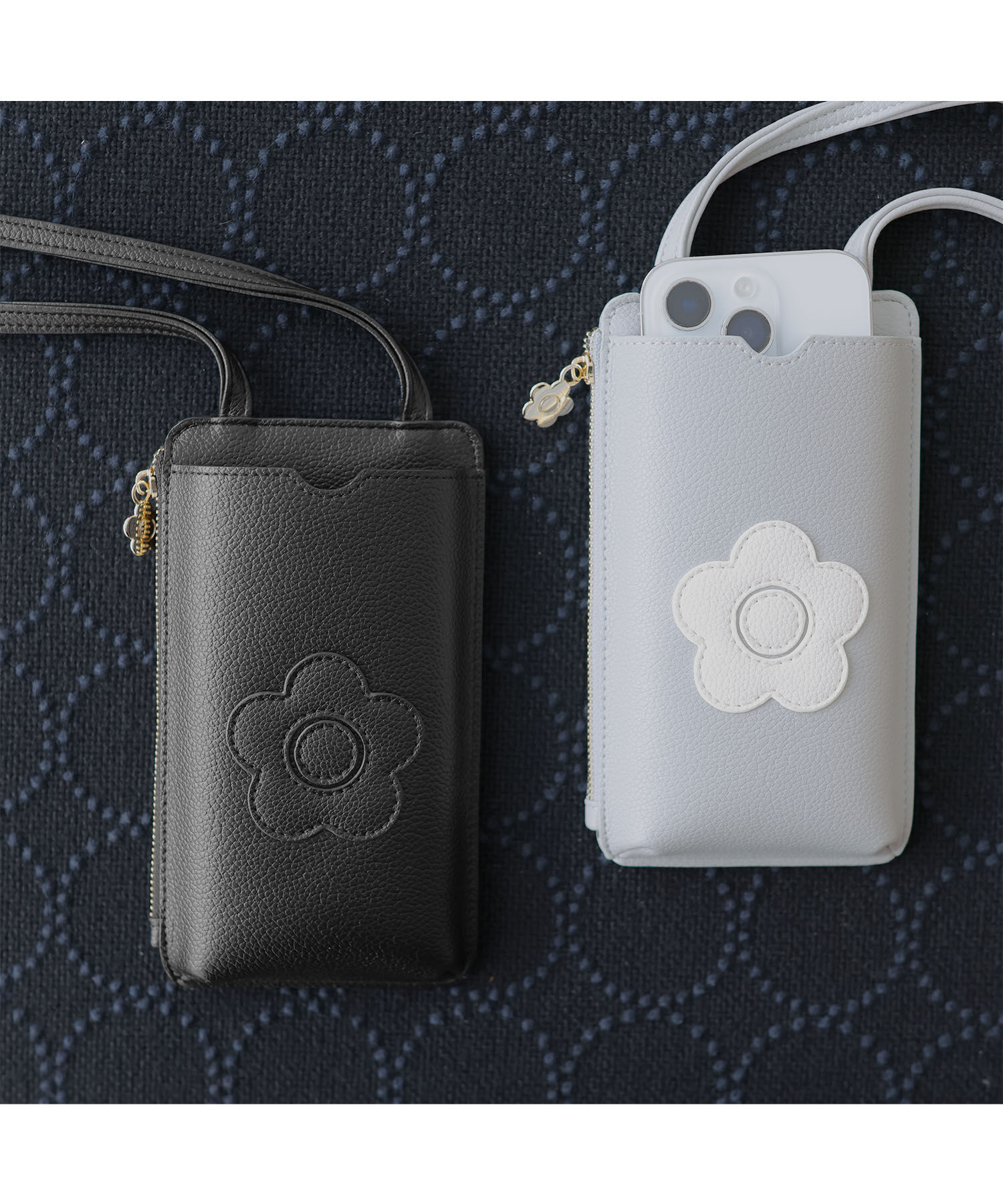 MARY QUANT「デイジーパッチ モバイルショルダー」|モバイルケース|