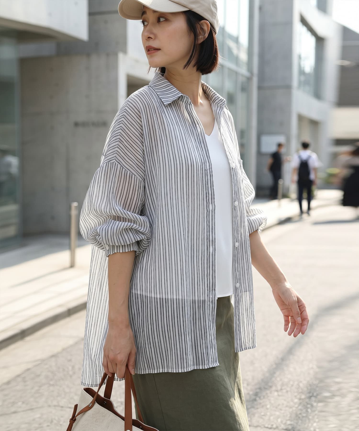 STYLE DELI「夏に羽織るストライプ柄シアーシャツ」|シャツ・ブラウス|