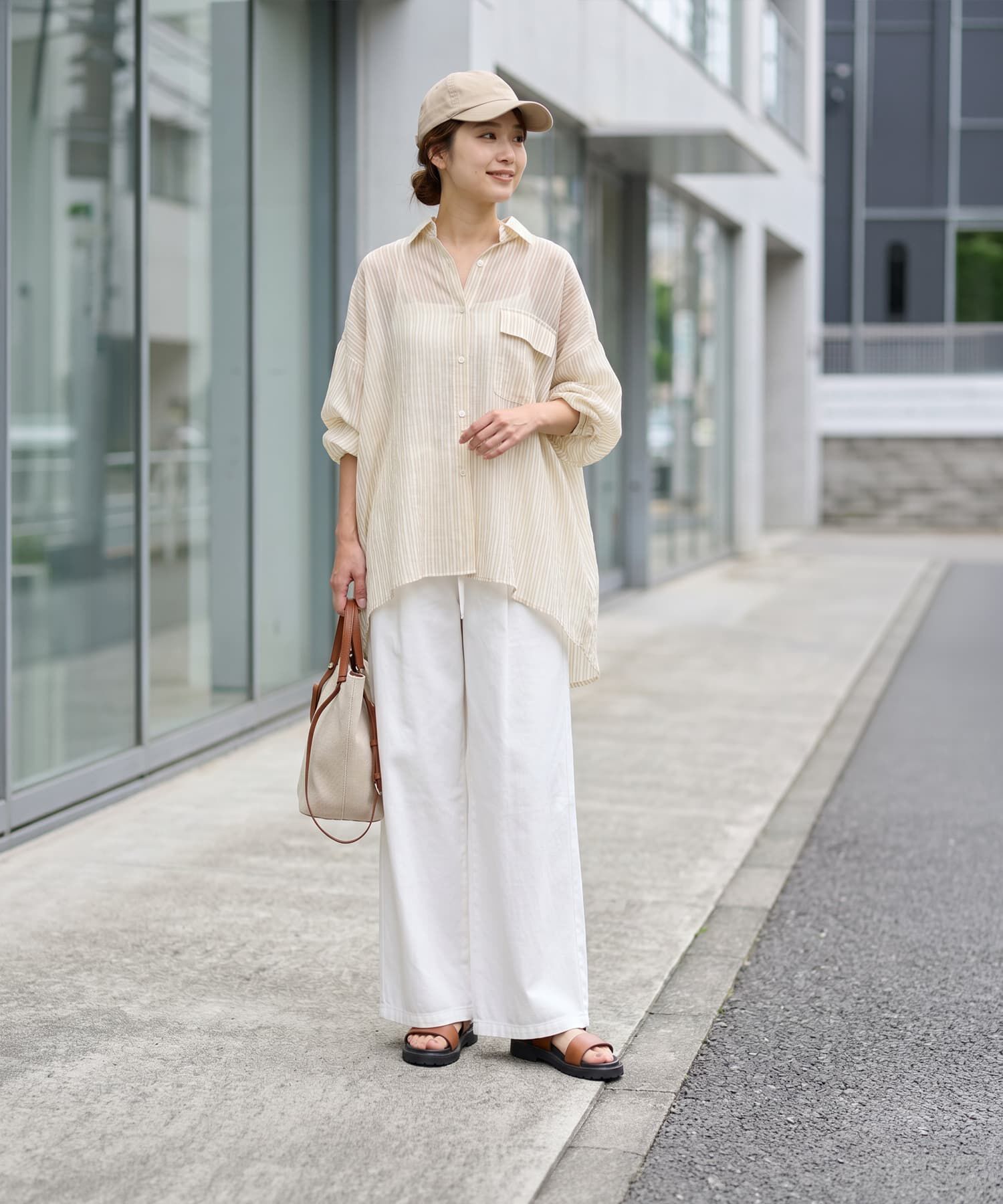 STYLE DELI「夏に羽織るストライプ柄シアーシャツ」|シャツ・ブラウス|