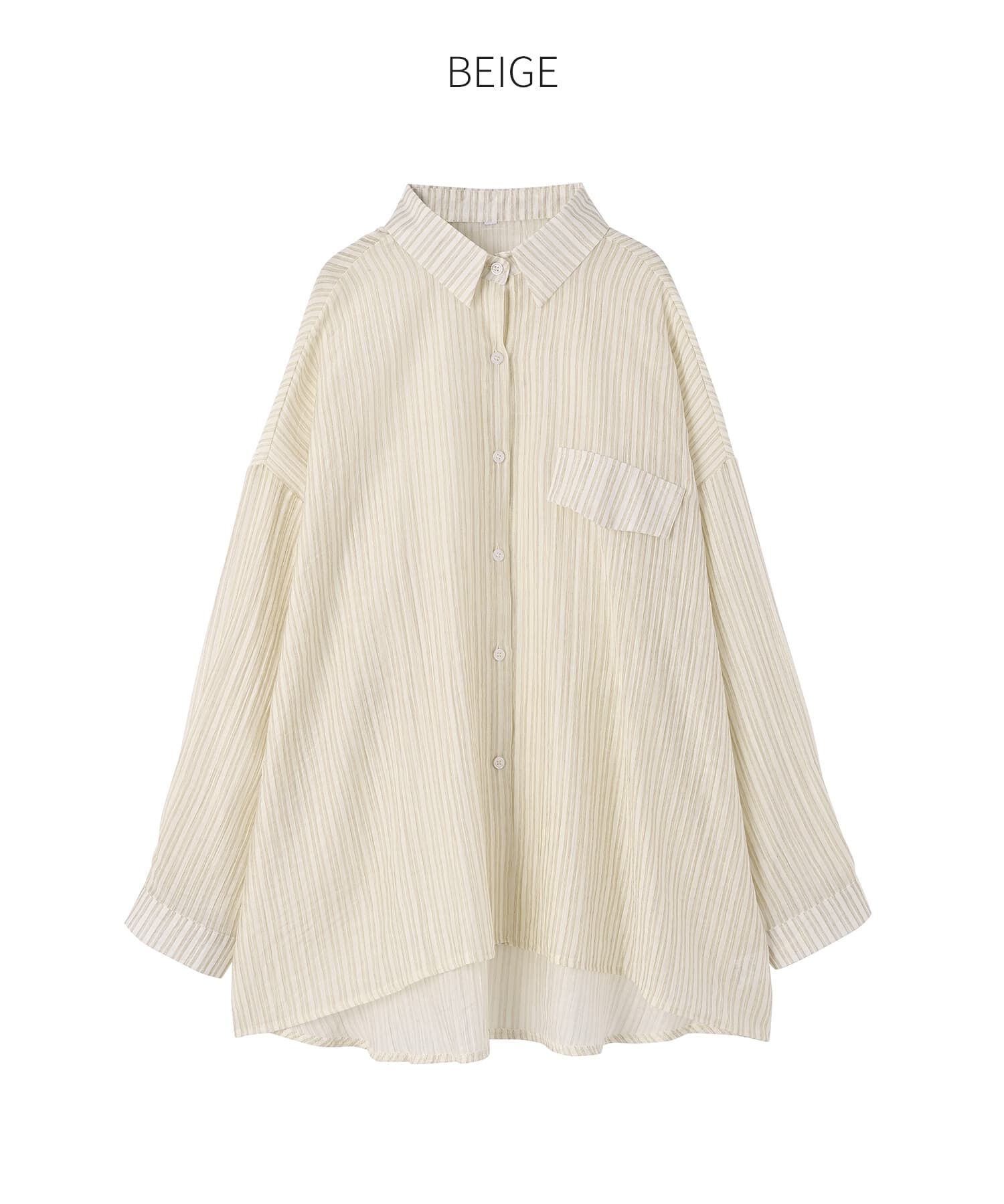 STYLE DELI「夏に羽織るストライプ柄シアーシャツ」|シャツ・ブラウス|