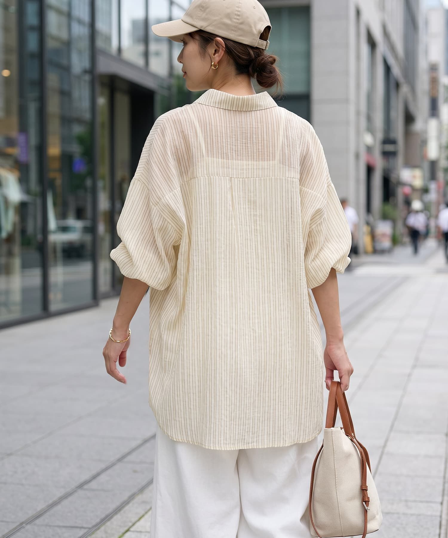 STYLE DELI「夏に羽織るストライプ柄シアーシャツ」|シャツ・ブラウス|
