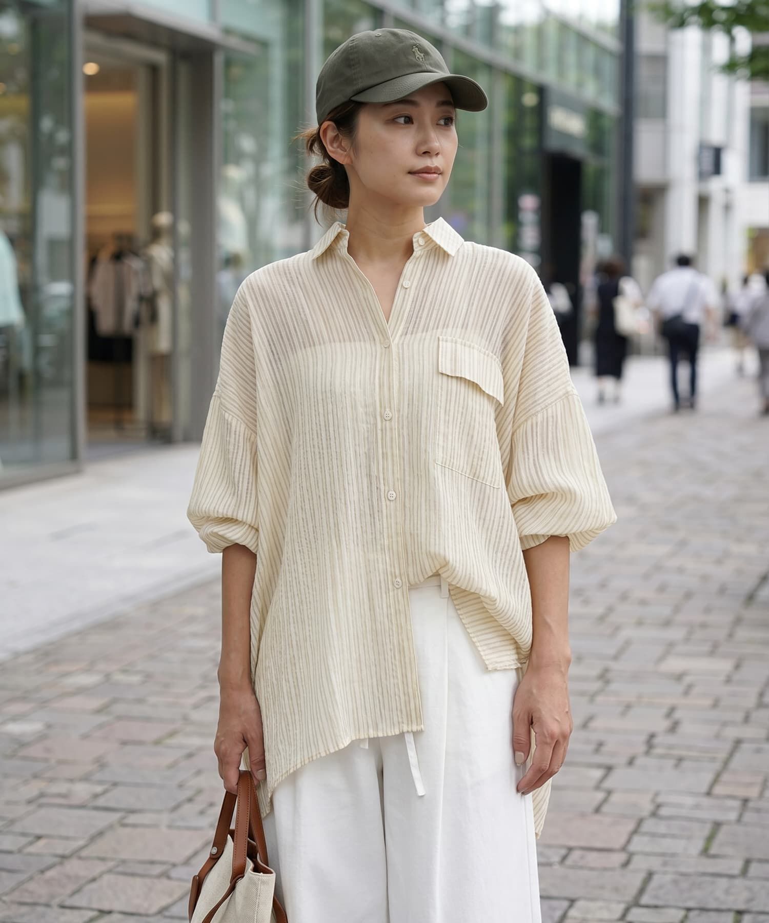 STYLE DELI「夏に羽織るストライプ柄シアーシャツ」|シャツ・ブラウス|