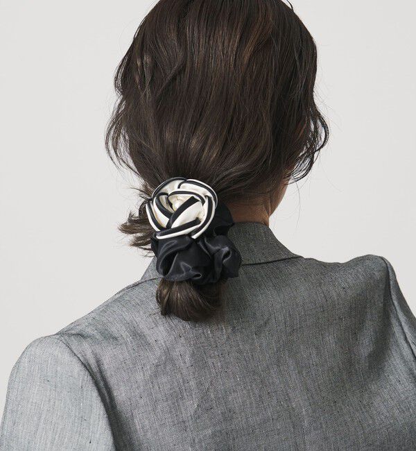 UNITED ARROWS「バイカラー ローズ シュシュ」|ヘアゴム・シュシュ|