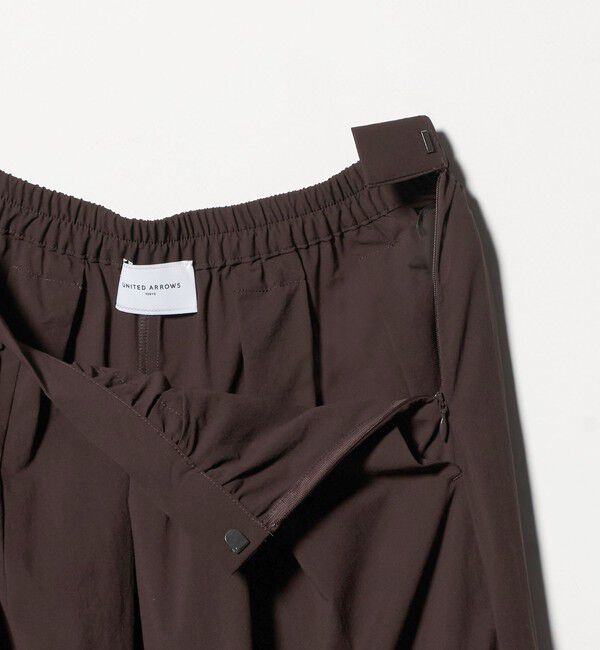 UNITED ARROWS「ギャザー フレア パンツ ‐はっ水 ウォッシャブル‐」|チノ|