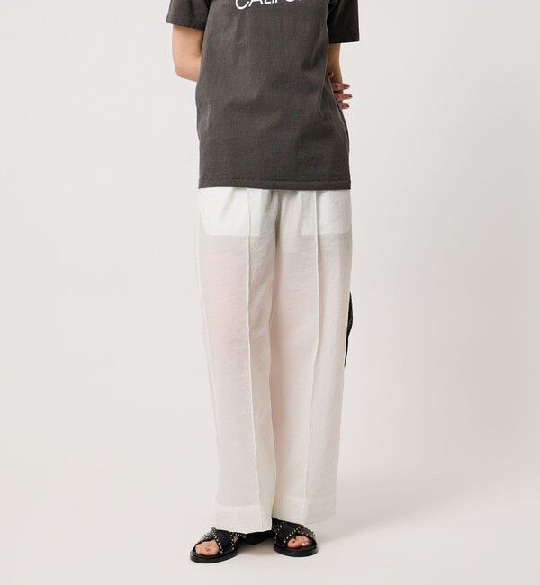 UNITED ARROWS「シアー レイヤード パンツ」|その他|WHITE