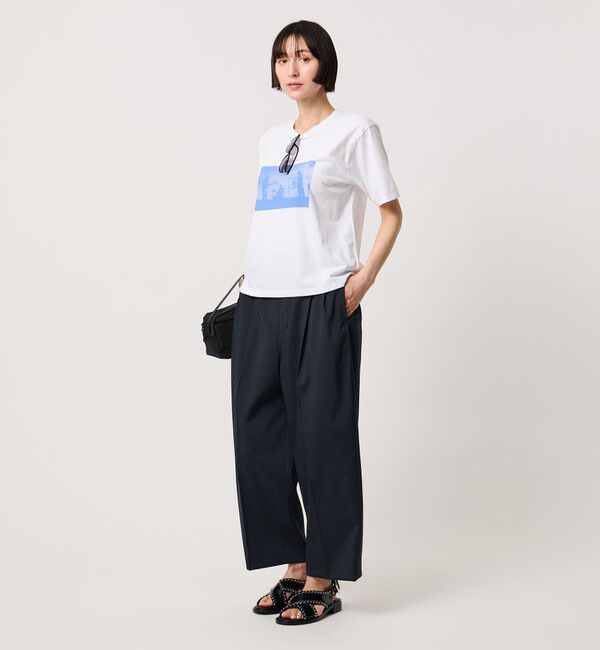 UNITED ARROWS「タック テーパード クロップド パンツ」|チノ|