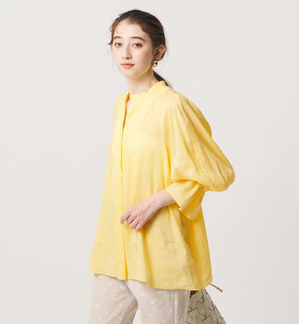 UNITED ARROWS「ラミー スキッパー Vネック ブラウス ‐ウォッシャブル‐」|シャツ・ブラウス|