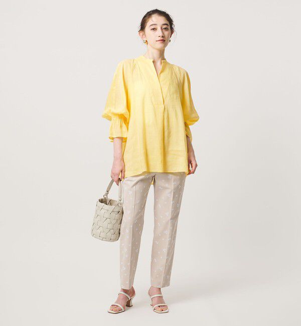 UNITED ARROWS「ラミー スキッパー Vネック ブラウス ‐ウォッシャブル‐」|シャツ・ブラウス|