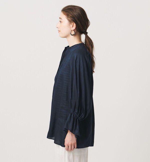 UNITED ARROWS「ラミー スキッパー Vネック ブラウス ‐ウォッシャブル‐」|シャツ・ブラウス|