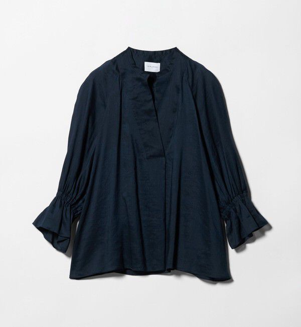 UNITED ARROWS「ラミー スキッパー Vネック ブラウス ‐ウォッシャブル‐」|シャツ・ブラウス|