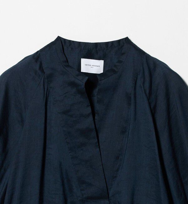 UNITED ARROWS「ラミー スキッパー Vネック ブラウス ‐ウォッシャブル‐」|シャツ・ブラウス|