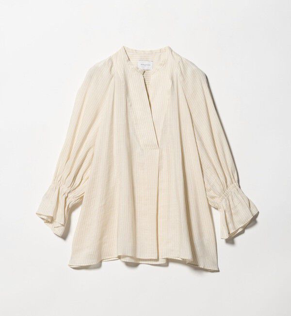 UNITED ARROWS「ラミー スキッパー Vネック ブラウス ‐ウォッシャブル‐」|シャツ・ブラウス|