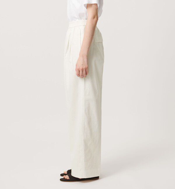 UNITED ARROWS「NALYA リラックス ワイドパンツ OFF WHITE ‐ウォッシャブル‐」|スラックス|