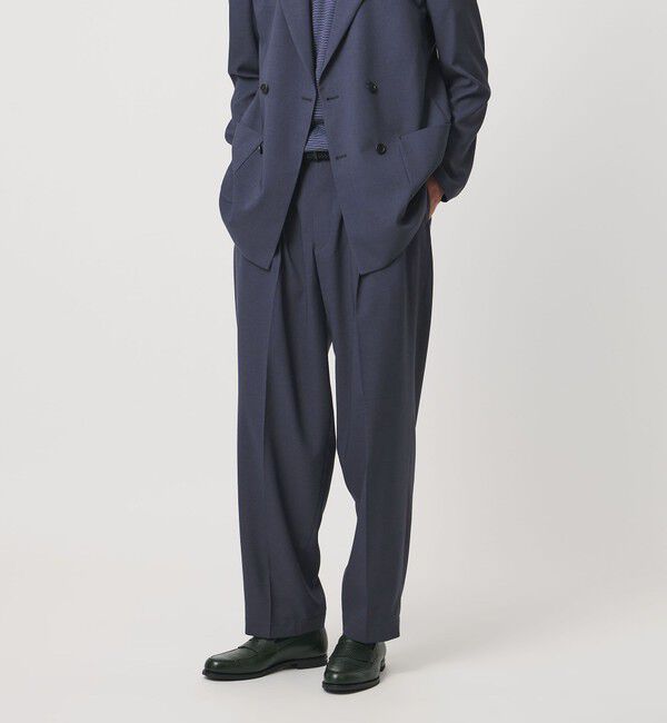 UNITED ARROWS「＜District＞ポリエステル トロピカル バレル ワイドパンツ」|スラックス|