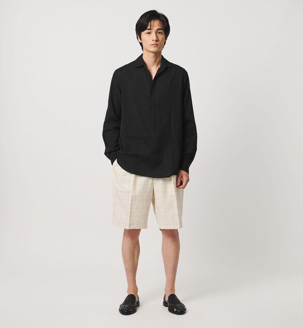 UNITED ARROWS「コードストライプ プルオーバー シャツ」|シャツ・ブラウス|
