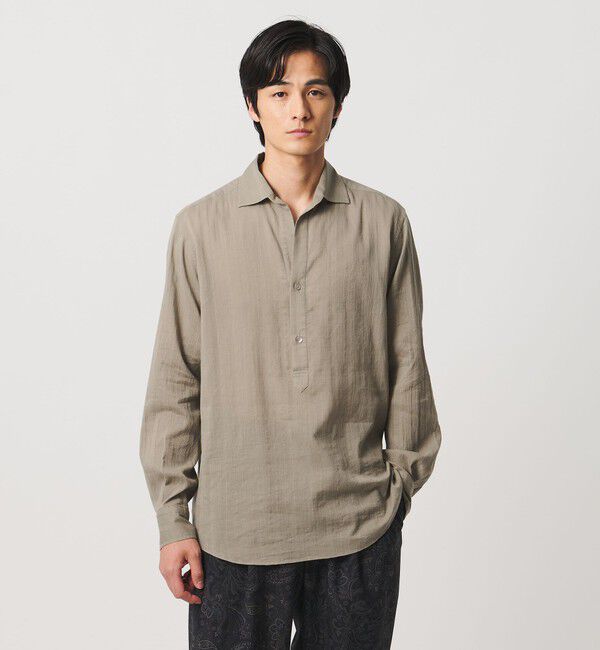 UNITED ARROWS「コードストライプ プルオーバー シャツ」|シャツ・ブラウス|