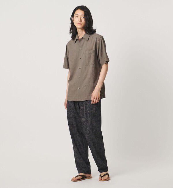 UNITED ARROWS「ウール/ナイロン アルバトロス ワンピースカラー ショートスリーブシャツ」|シャツ・ブラウス|