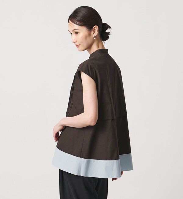 UNITED ARROWS「シルキー ピンタック フレンチスリーブ ブラウス ‐ウォッシャブル‐」|シャツ・ブラウス|