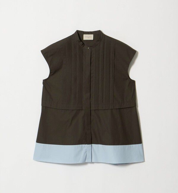 UNITED ARROWS「シルキー ピンタック フレンチスリーブ ブラウス ‐ウォッシャブル‐」|シャツ・ブラウス|
