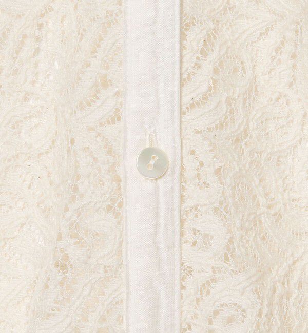 conte「＜conte＞サイドスリット レースシャツ」|シャツ・ブラウス|