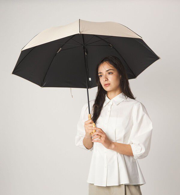UNITED ARROWS green label relaxing「【別注】＜because＞パイピング アンブレラ 長傘 晴雨兼用 レイン UVカット」|傘|