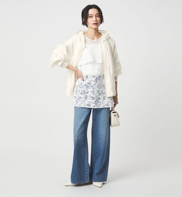 UNITED ARROWS green label relaxing「シアー ギャザー フード ブルゾン」|ブルゾン・スタジャン|