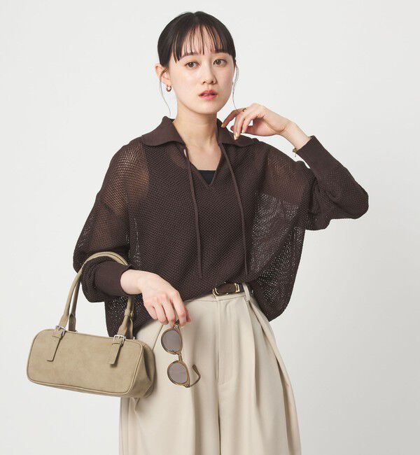 UNITED ARROWS green label relaxing「メッシュ ポロプルオーバー」|ニット・セーター|