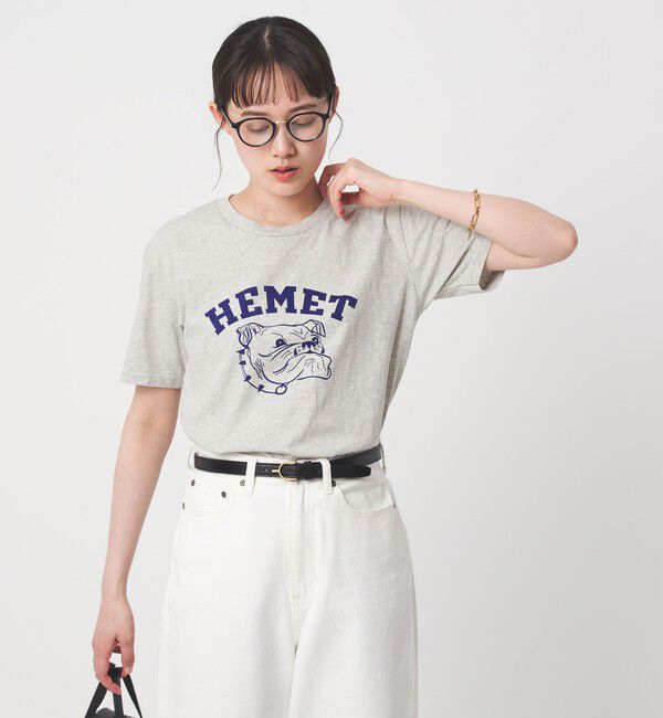 UNITED ARROWS green label relaxing「【別注】＜MIXTA＞ショートスリーブ プリント Tシャツ ミディアムグレー」|Tシャツ・カットソー|