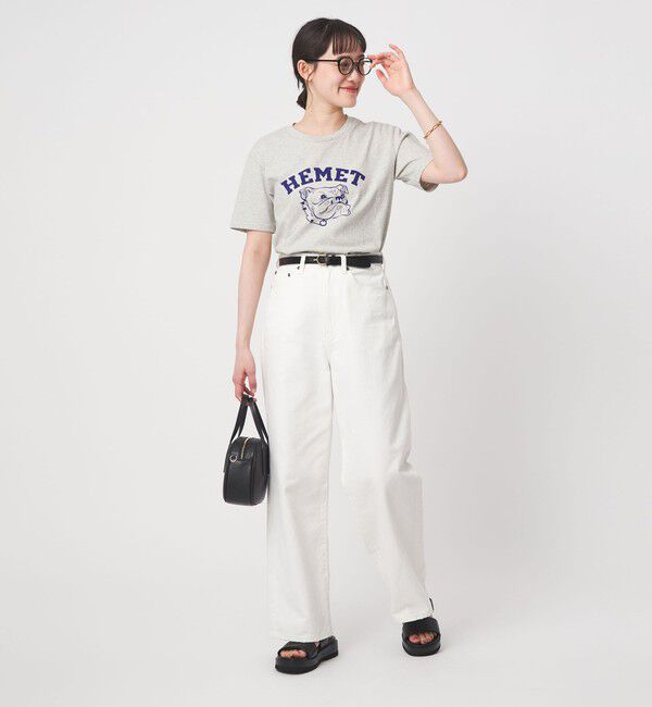 UNITED ARROWS green label relaxing「【別注】＜MIXTA＞ショートスリーブ プリント Tシャツ ミディアムグレー」|Tシャツ・カットソー|