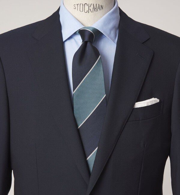 UNITED ARROWS green label relaxing「GLR シルク4 8.0cm ストライプ1 ネクタイ」|ネクタイ・蝶ネクタイ|NAVY