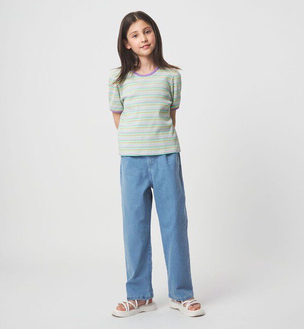 UNITED ARROWS green label relaxing「テレコ マルチボーダー Tシャツ 100cm-160cm」|Tシャツ・カットソー|