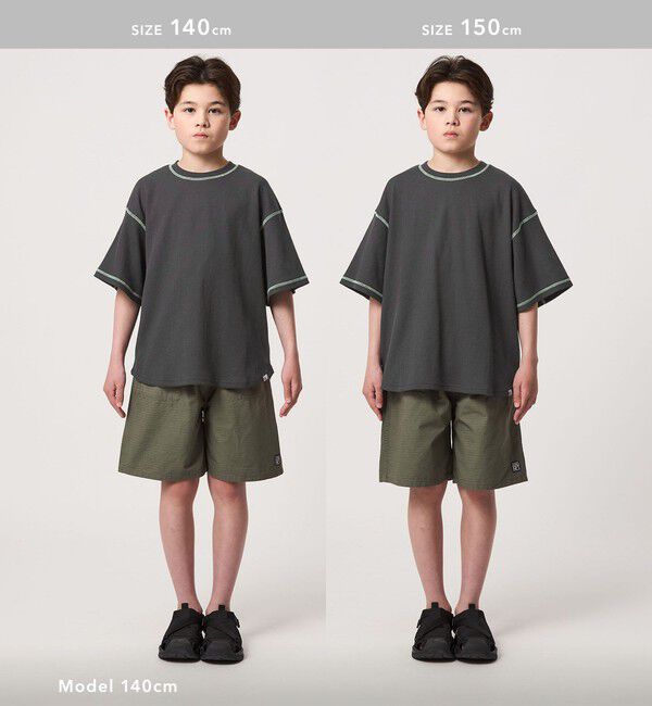 UNITED ARROWS green label relaxing「【スタメンシリーズ】ドライワッフル 配色ステッチ Tシャツ / キッズ  100cm-160cm」|Tシャツ・カットソー|