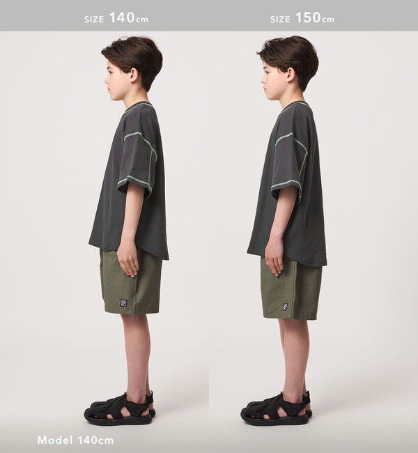UNITED ARROWS green label relaxing「【スタメンシリーズ】ドライワッフル 配色ステッチ Tシャツ / キッズ  100cm-160cm」|Tシャツ・カットソー|