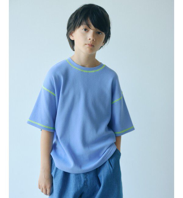 UNITED ARROWS green label relaxing「【スタメンシリーズ】ドライワッフル 配色ステッチ Tシャツ / キッズ  100cm-160cm」|Tシャツ・カットソー|