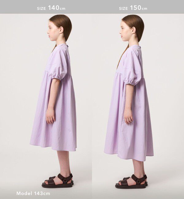 UNITED ARROWS green label relaxing「バックリボン タッサー ワンピース / キッズ 140cm-160cm」|ワンピース|