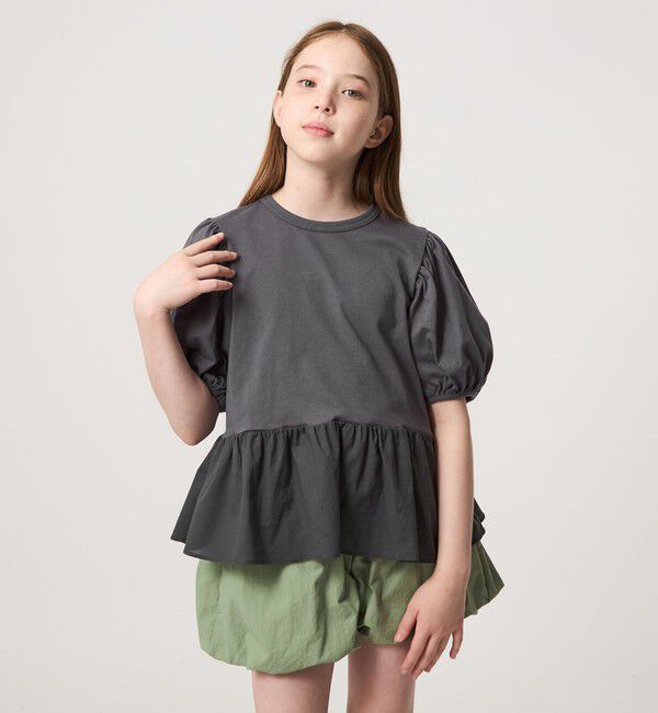 UNITED ARROWS green label relaxing「【スタメンシリーズ】パフスリーブ Tシャツ / キッズ  100cm-160cm」|Tシャツ・カットソー|