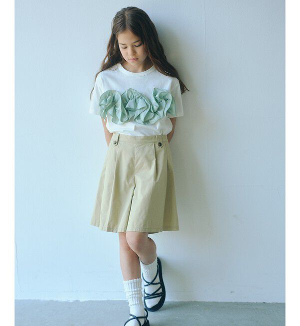 UNITED ARROWS green label relaxing「【スタメンシリーズ】フリル Tシャツ / キッズ  100cm-160cm」|Tシャツ・カットソー|