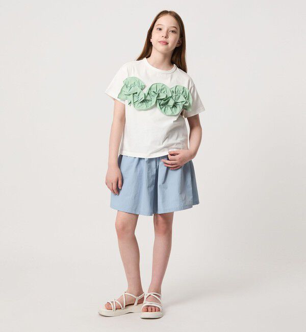 UNITED ARROWS green label relaxing「【スタメンシリーズ】フリル Tシャツ / キッズ  100cm-160cm」|Tシャツ・カットソー|