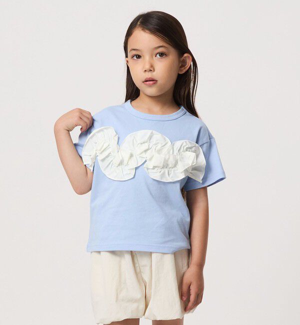 UNITED ARROWS green label relaxing「【スタメンシリーズ】フリル Tシャツ / キッズ  100cm-160cm」|Tシャツ・カットソー|