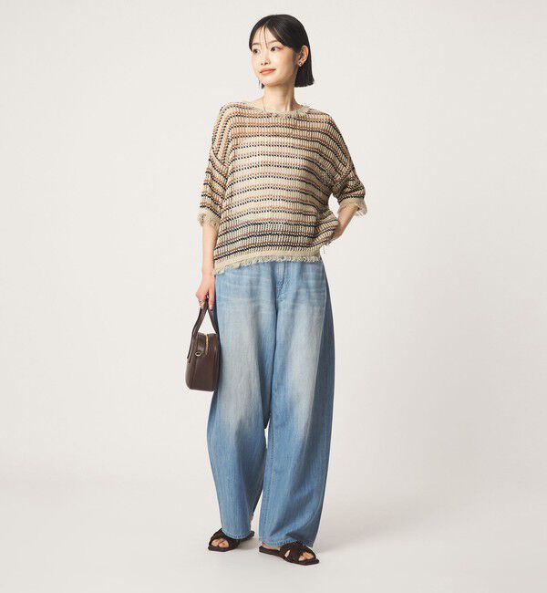 UNITED ARROWS green label relaxing「フリンジ ニット プルオーバー」|ニット・セーター|